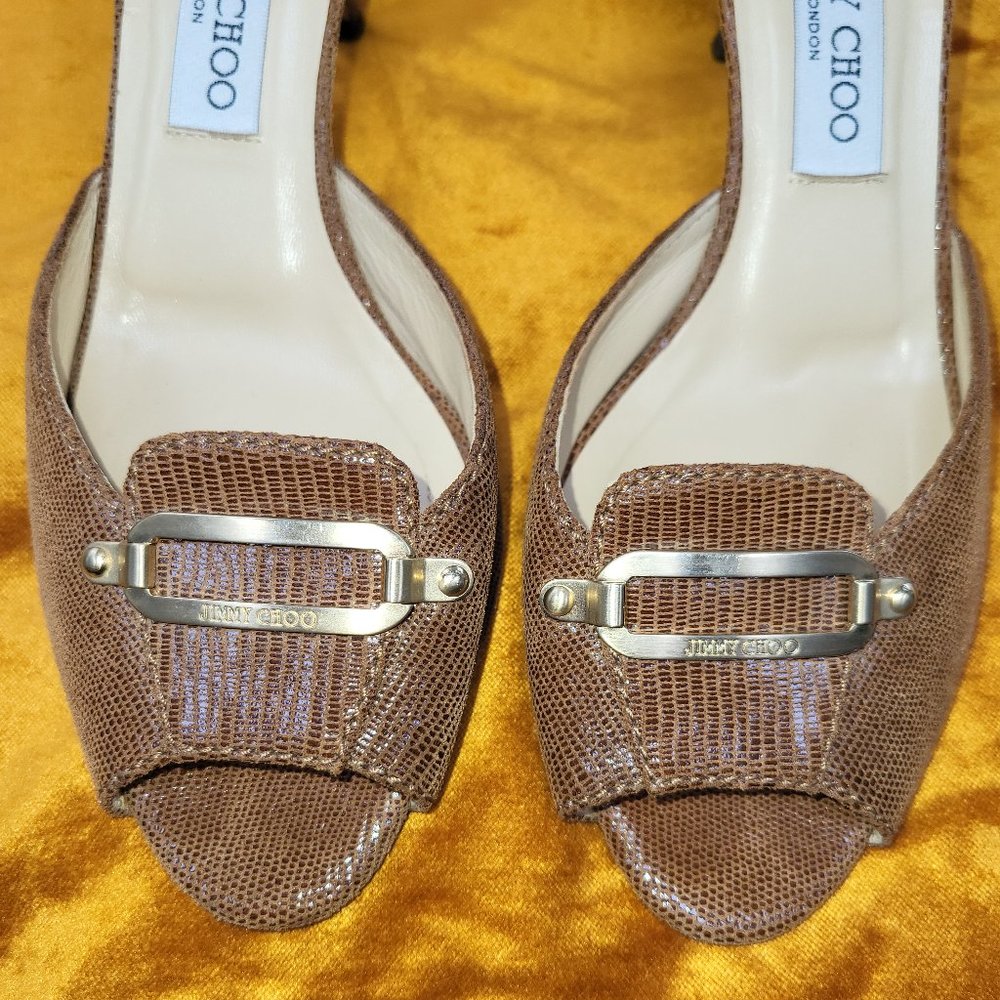 Jimmy Choo Peep Toe Kitten Heels